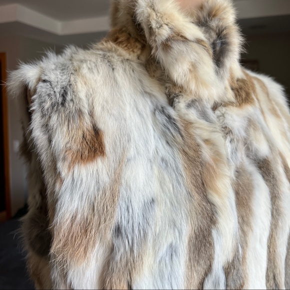 ADRIENNE LANDAU 100% Rabbit Fur Vest In Natural Brown L like new - Picture 12 of 16
